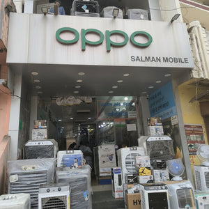 OpPO Salman Mobile store with air conditioners displayed outside
