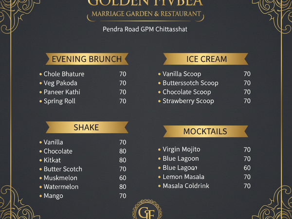 Evening Brunch & Drinks Menu – Square