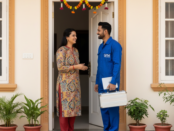 GPM Refrigeration technician arriving at customer home for appliance repair in Pendra