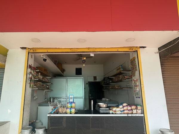 Narmada Dairy Shop Exterior (Enhanced Square)