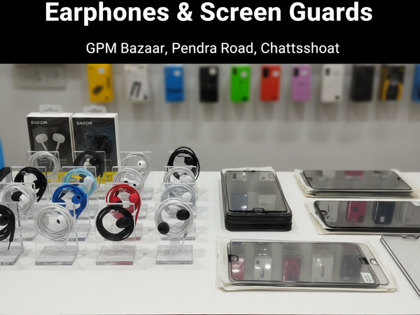 Earphones & Screen Guards – Shankar Mobile, Pendra Road
