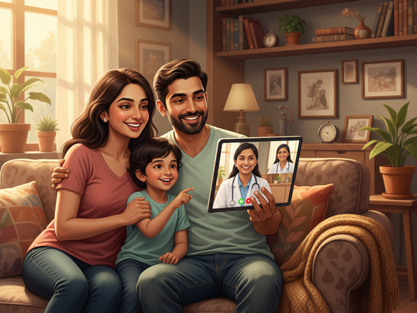 Family Online Doctor Consultation from Home