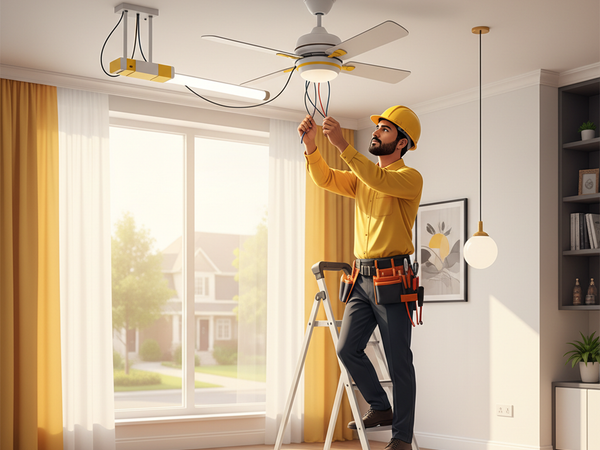 Fan Light Socket Fitting - Electrician Lalpur