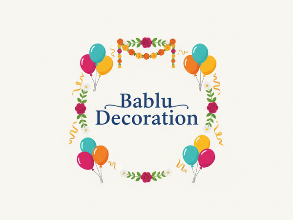 Bablu Decoration Logo – Jhagra Khand (Optimized Square)