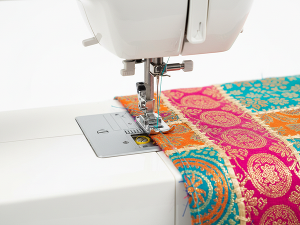 Sewing machine stitching work