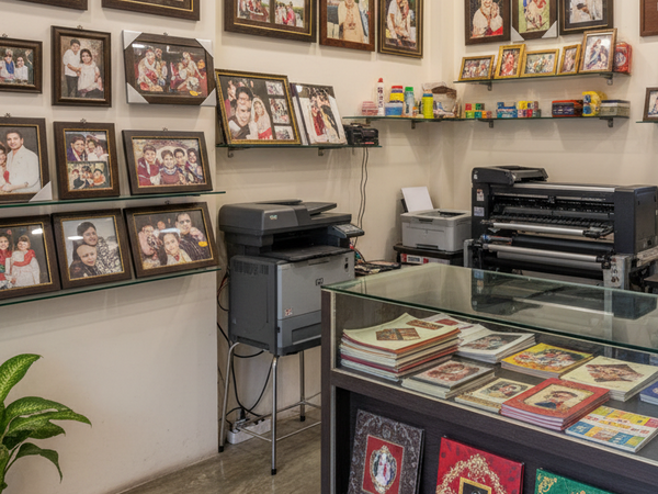 Sateesh Photo Frames & Printing – Shop View (Enhanced Square)