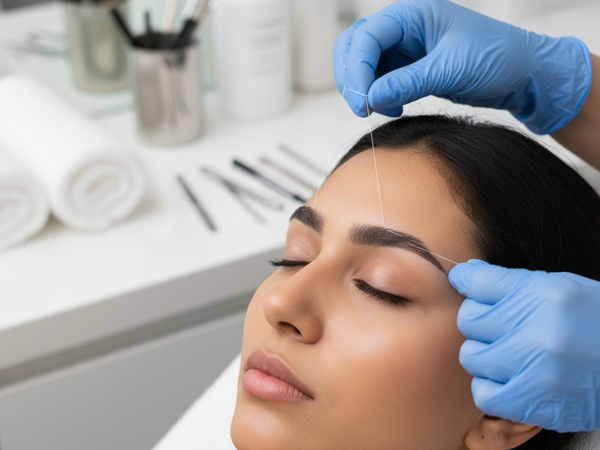 Eyebrow threading service at Divyaa Beauty Parlour, Gaurela