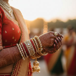 Bridal Bangles on Mehndi Hands – Raja Babu General Store Kotmi