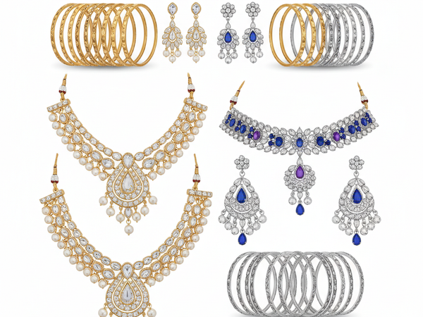 Wholesale Benttex jewellery – necklace sets, earrings, bangles at Gaurav General Store