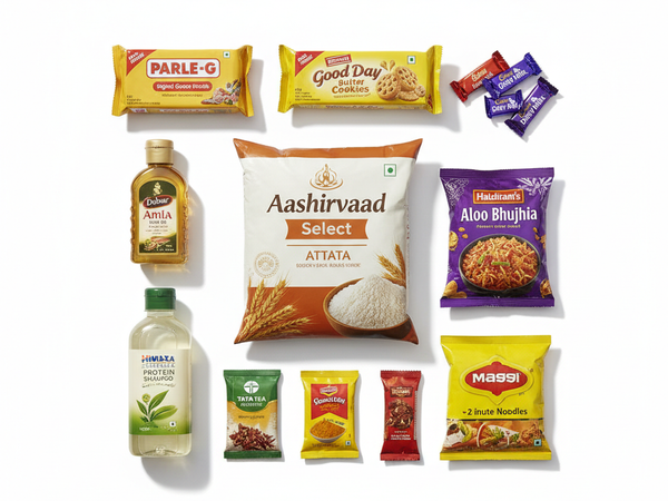Variety of products at Gaurav General Store, Pendra Road