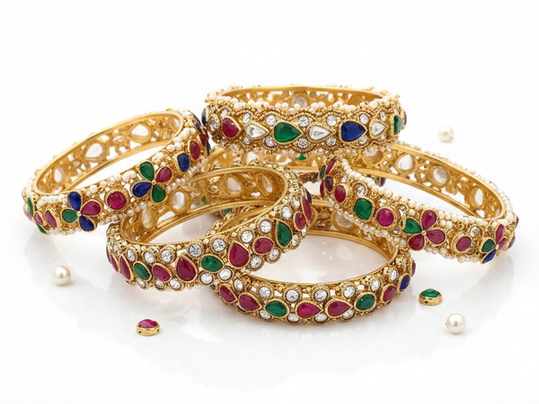 Traditional Stone Work Bangles