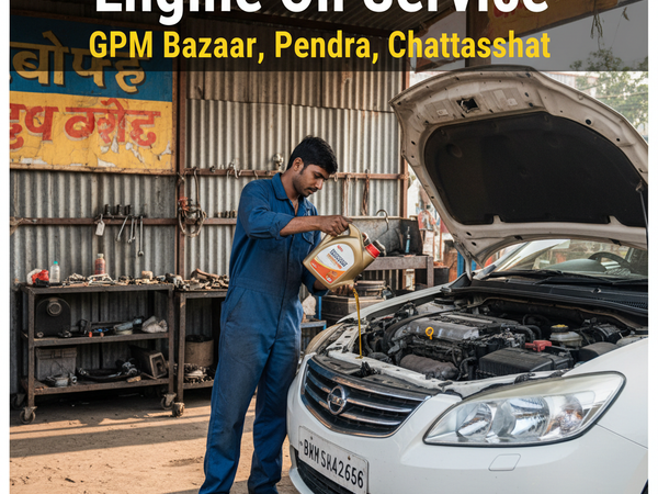 Engine Oil Service – Hari Om Car Wash, Pendra