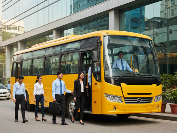 Corporate office staff bus service – Jaiswal Tour and Travels