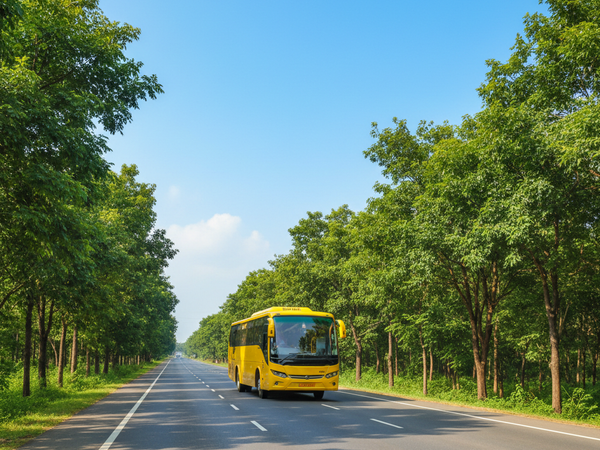 Outstation bus hire on Chhattisgarh highway – Jaiswal Tour and Travels Gaurella Pendraroad