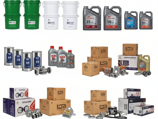 Automotive parts store with various products and Tata and Mahindra brand signs.