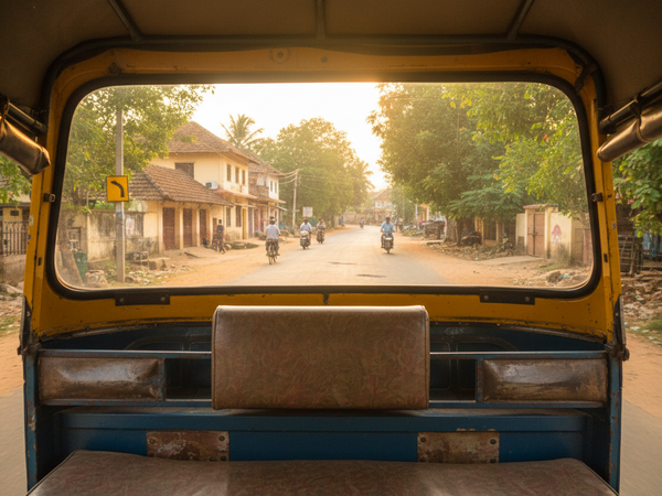 View from inside auto-rickshaw
